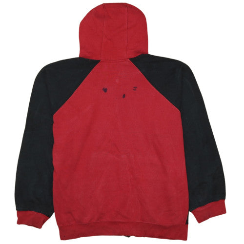 Dickies Men's Red Black Full Zip Hoodie Size 4XL Fleece Lined