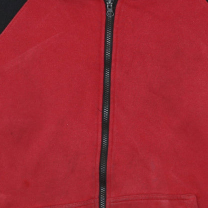 Dickies Men's Red Black Full Zip Hoodie Size 4XL Fleece Lined