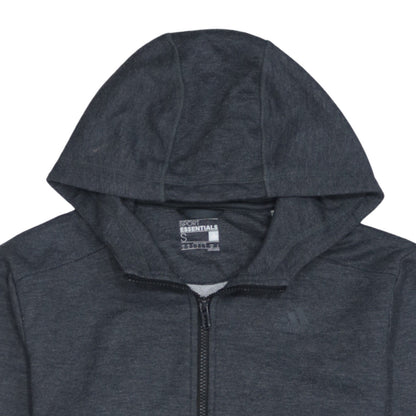 Adidas Men's Grey Full Zip Hoodie Size S Sport Essentials