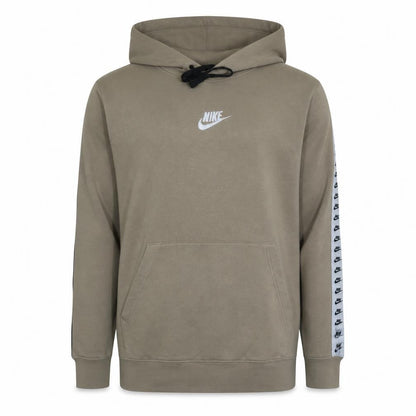Nike Mens Beige Pullover Hoodie L Logo Fleece Hooded Sweatshirt