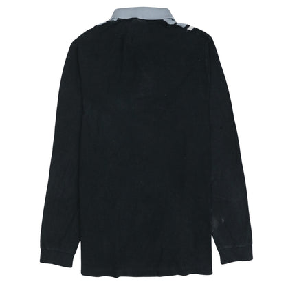 Lacoste Men's Black & Grey Striped Long Sleeve Polo Shirt Size L