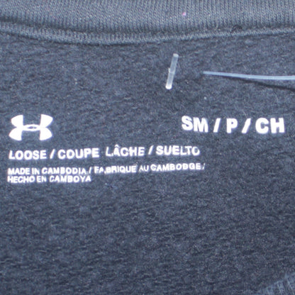 Under Armour Men's Black Small Crew Neck Pullover Sweatshirt