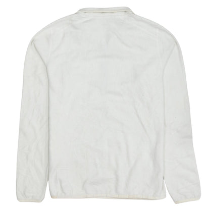 The North Face Women's White Fleece Pullover Sweatshirt L 1/4 Zip