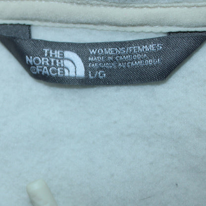 The North Face Women's White Fleece Pullover Sweatshirt L 1/4 Zip