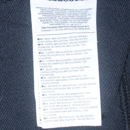 Nike Women's Black Full Zip Hoodie Size S Cotton Blend Logo
