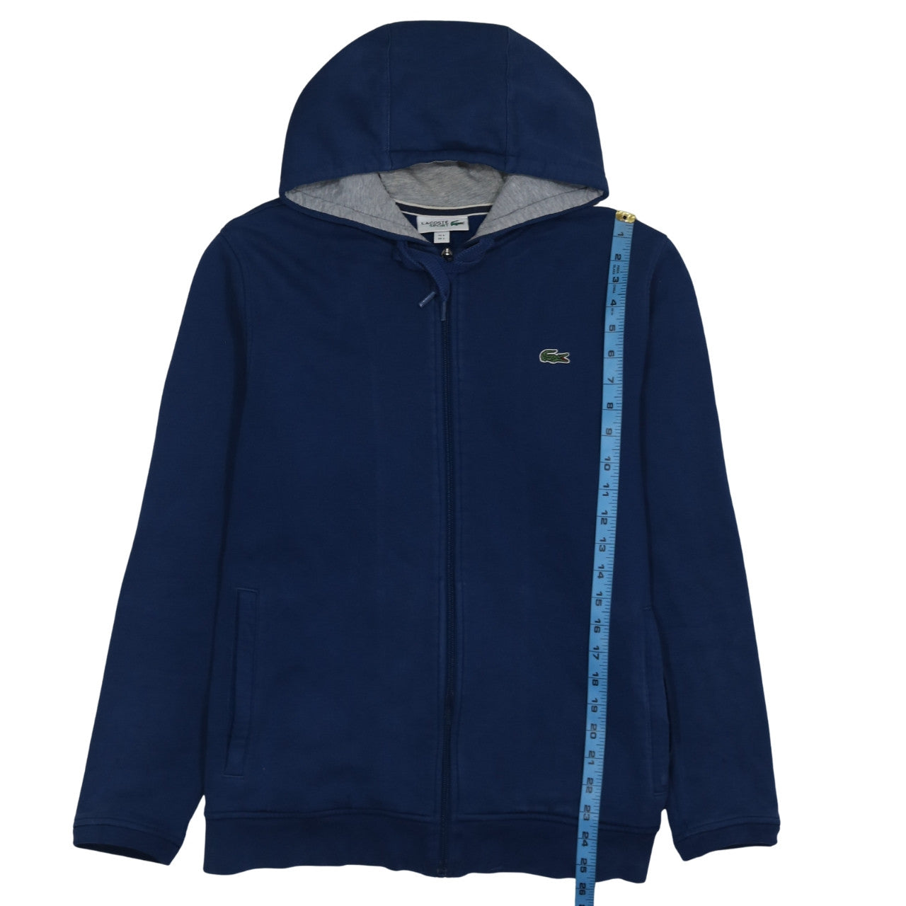 Lacoste Sport Men's Blue Full Zip Hoodie Size L Regular Fit