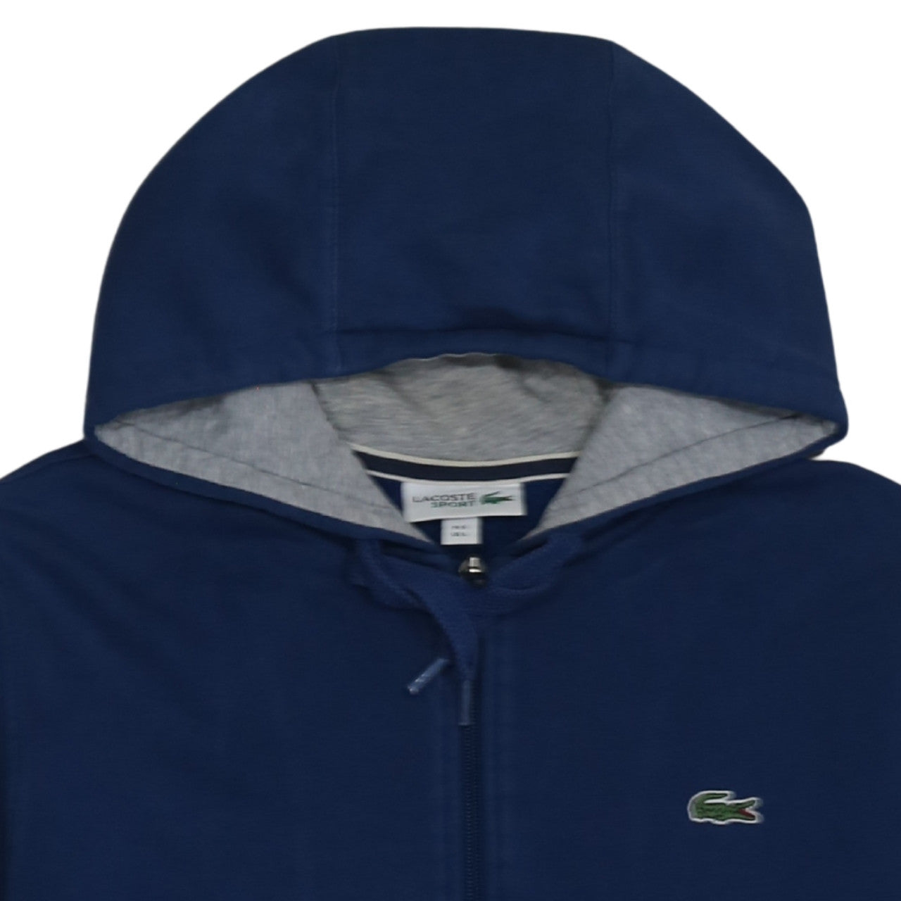 Lacoste Sport Men's Blue Full Zip Hoodie Size L Regular Fit