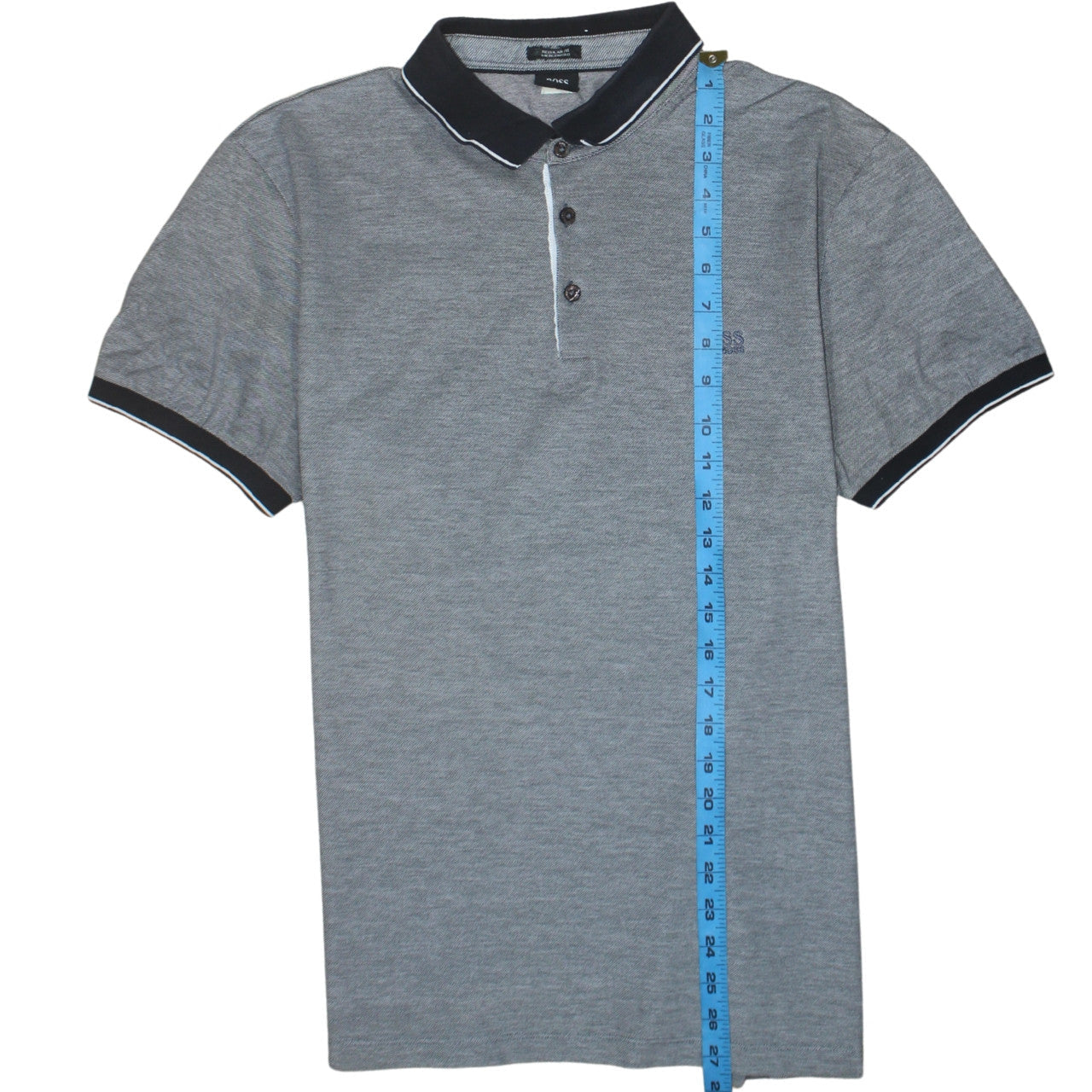 Hugo Boss Men's Grey Regular Fit Cotton Polo Shirt XL