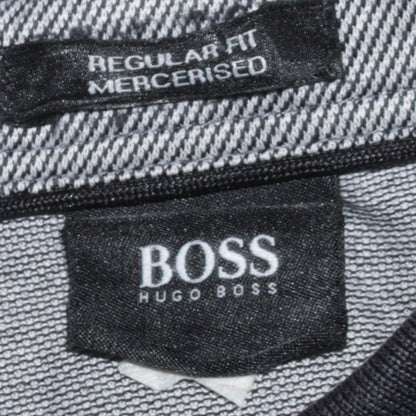 Hugo Boss Men's Grey Regular Fit Cotton Polo Shirt XL