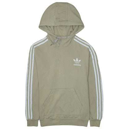 Adidas Women Beige Hoodie Size 12 Pullover Hooded Sweatshirt