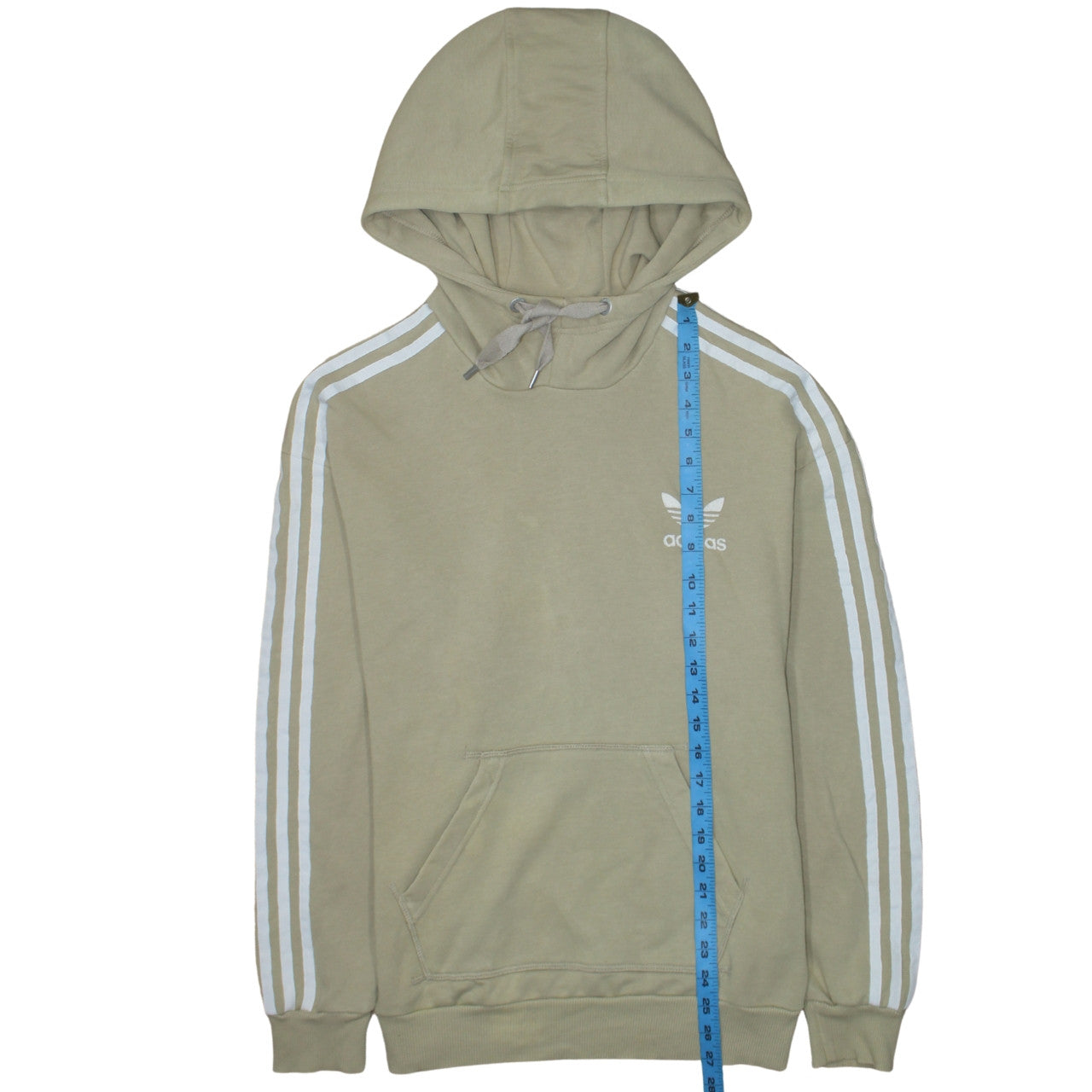 Adidas Women Beige Hoodie Size 12 Pullover Hooded Sweatshirt