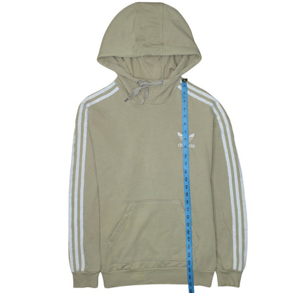 Adidas Women Beige Hoodie Size 12 Pullover Hooded Sweatshirt