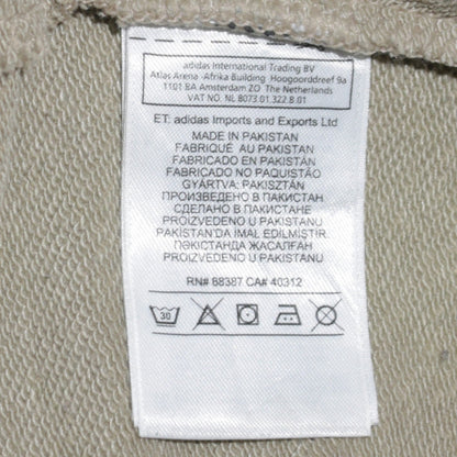 Adidas Women Beige Hoodie Size 12 Pullover Hooded Sweatshirt