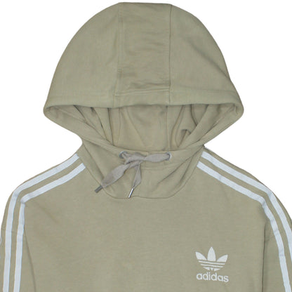 Adidas Women Beige Hoodie Size 12 Pullover Hooded Sweatshirt