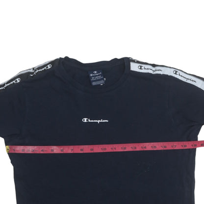 Champion Boys Blue Logo Tape Short Sleeve Crew Neck T-Shirt 15-16 Years