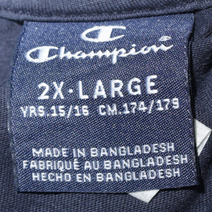 Champion Boys Blue Logo Tape Short Sleeve Crew Neck T-Shirt 15-16 Years