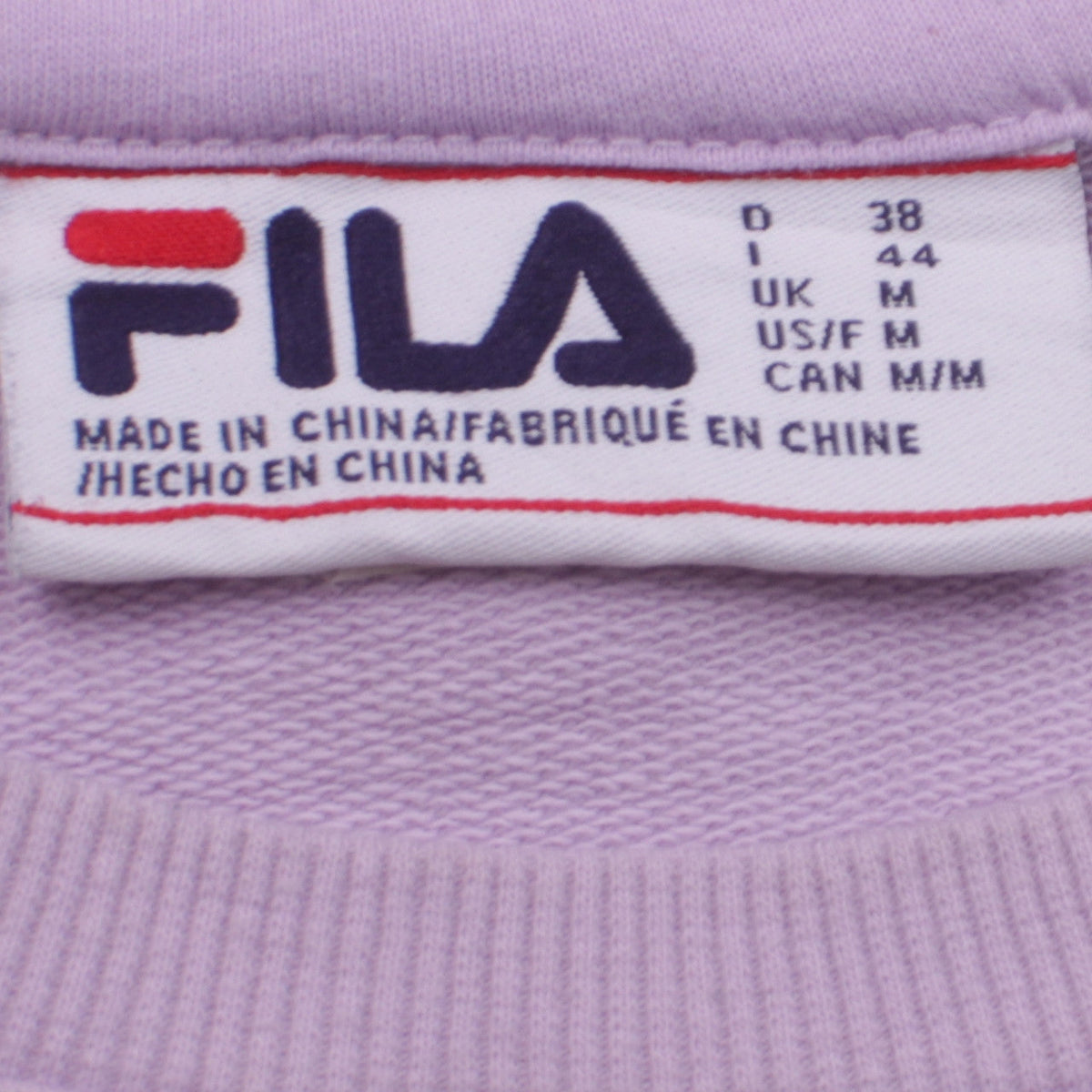 Fila Men's Purple Crew Neck Pullover Sweatshirt Size M