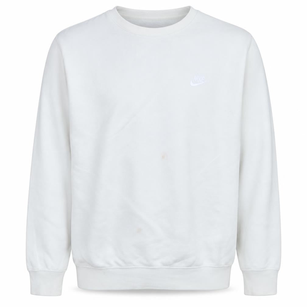 Nike Men's White XL Pullover Crew Neck Fleece Sweatshirt