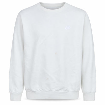 Nike Men's White XL Pullover Crew Neck Fleece Sweatshirt