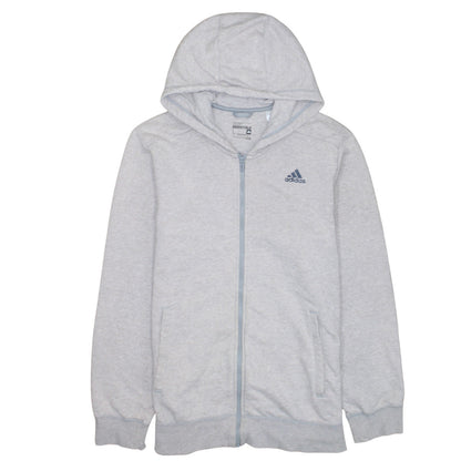 Adidas Mens Grey Full Zip Sports Hoodie Size L