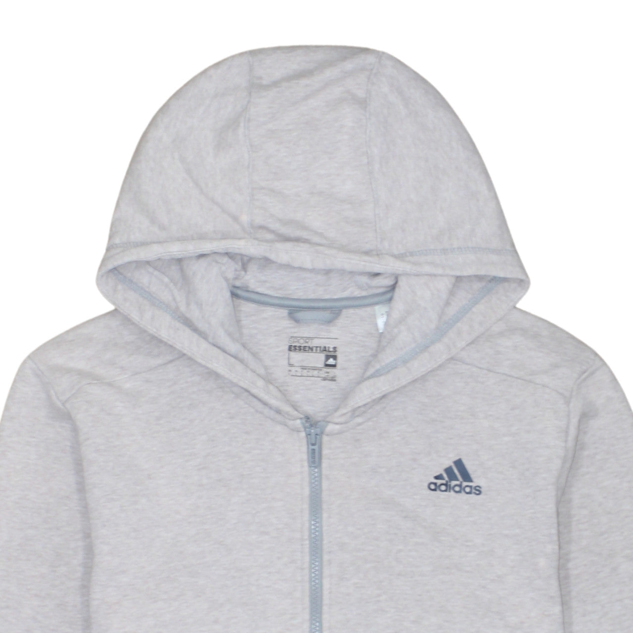 Adidas Mens Grey Full Zip Sports Hoodie Size L