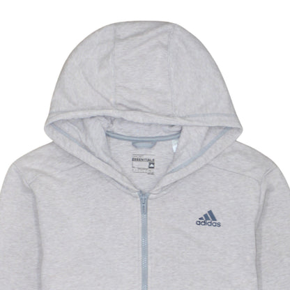 Adidas Mens Grey Full Zip Sports Hoodie Size L