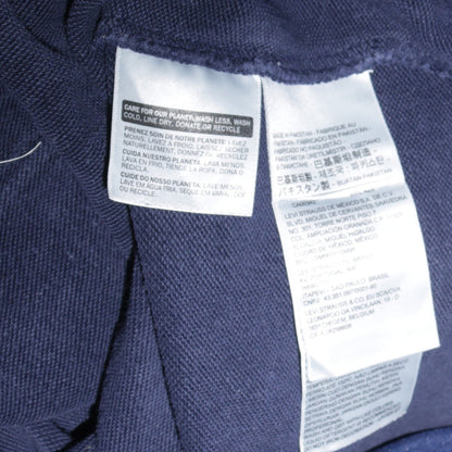 Levi's Men's Blue Pullover Hoodie L Logo Graphic Cotton Fleece