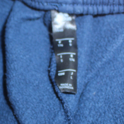 Adidas Men's Blue Regular Fit Fleece Sweatpants L