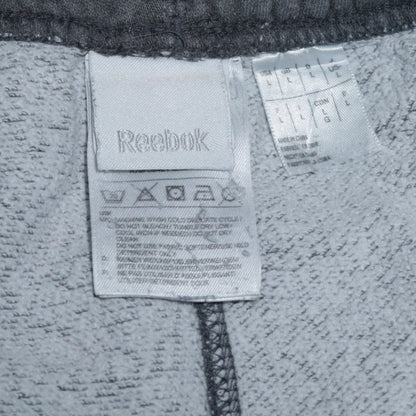 Reebok Men's Grey Fleece Sweatpants L Regular Fit Casual Trousers