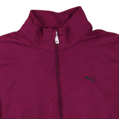 Puma Womens Purple Full Zip Sweatshirt Size 12 Classic Fit
