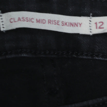 Levi's Women's Black Size 12 Classic Mid Rise Skinny Jeans