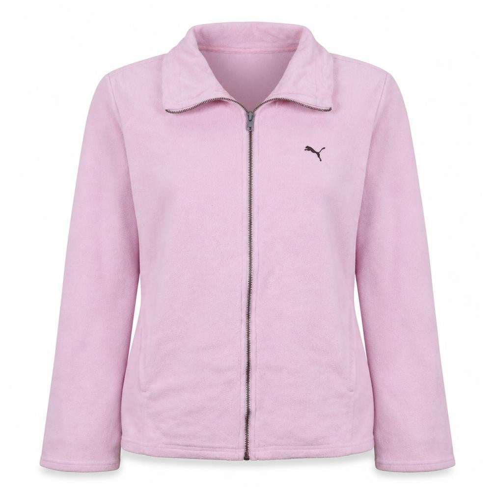 Puma Womens Pink Fleece Full Zip Jacket Size 12