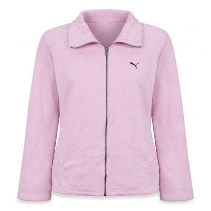Puma Womens Pink Fleece Full Zip Jacket Size 12