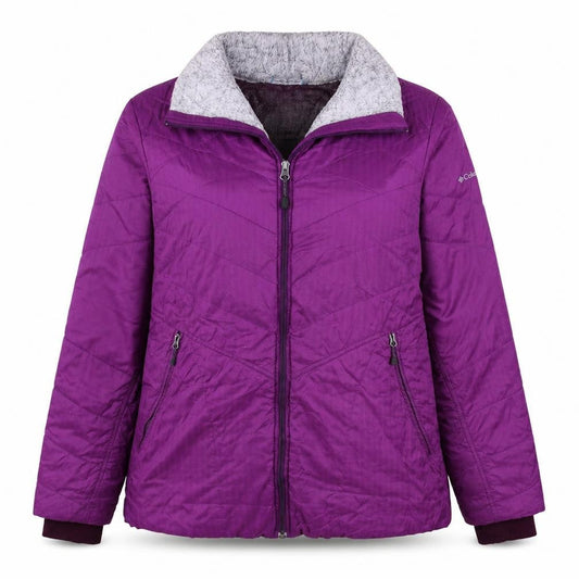 Columbia Women Purple Insulated Omni-Heat Puffer Jacket Size L