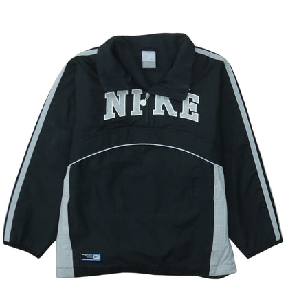 Nike Boys Black M Track Jacket 1/4 Zip Fleece Lined Lightweight Sports Top