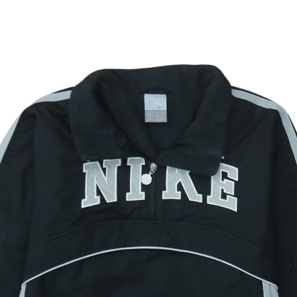 Nike Boys Black M Track Jacket 1/4 Zip Fleece Lined Lightweight Sports Top