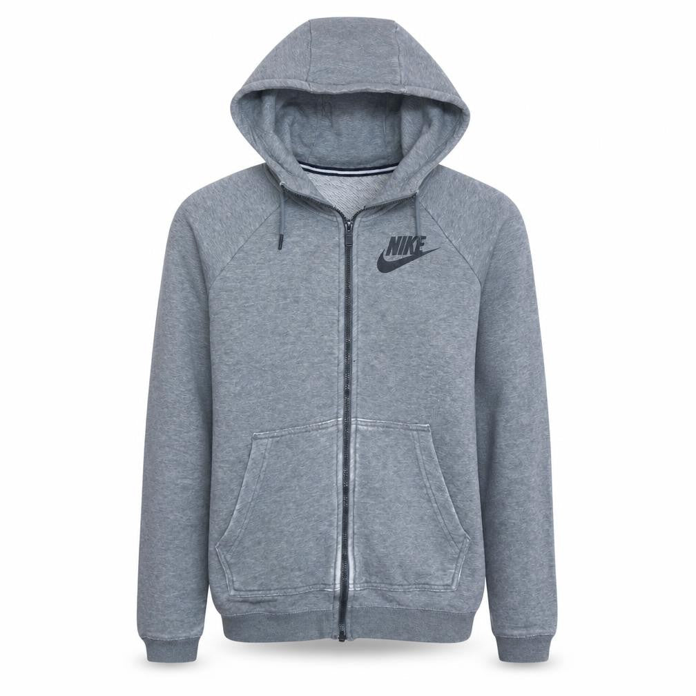 Nike Men's Grey Full Zip Hoodie Small Regular Fit Sportswear