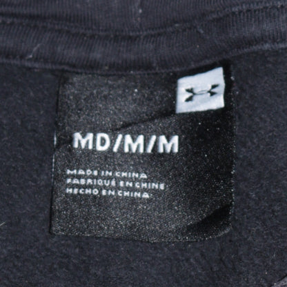 Under Armour Men's Black Pullover Hoodie Medium Fleece Logo Sportswear