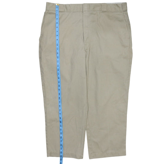 Dickies Men's Beige Chino Work Trousers Size 42x30 Regular Fit