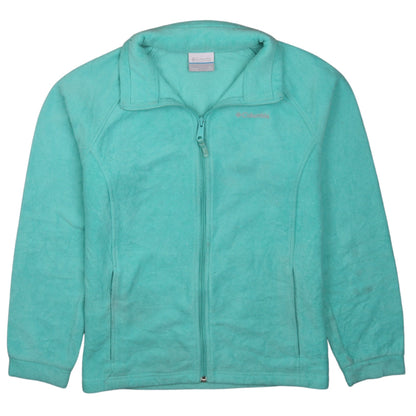 Columbia Womens Blue Fleece Jacket XL Full Zip Warm Casual Coat