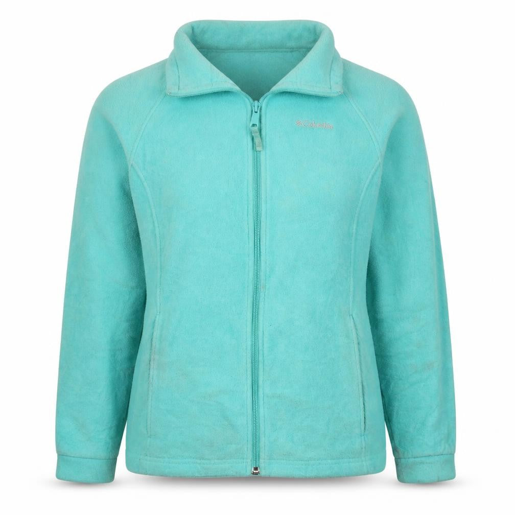Columbia Womens Blue Fleece Jacket XL Full Zip Warm Casual Coat