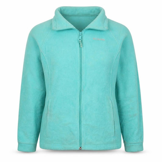 Columbia Womens Blue Fleece Jacket XL Full Zip Warm Casual Coat