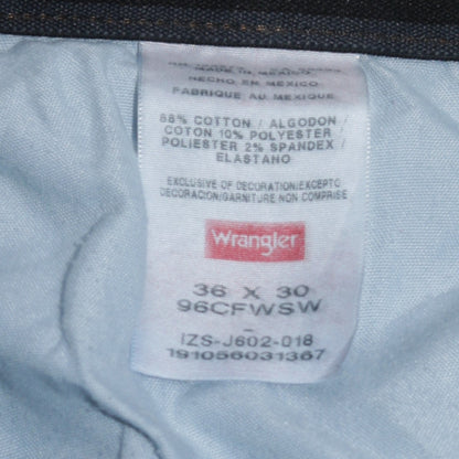 Wrangler Men's Blue Straight Regular Fit Denim Jeans 36W 30L