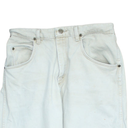 Wrangler Men's White Straight Leg Denim Jeans 34x30 Cotton Vintage