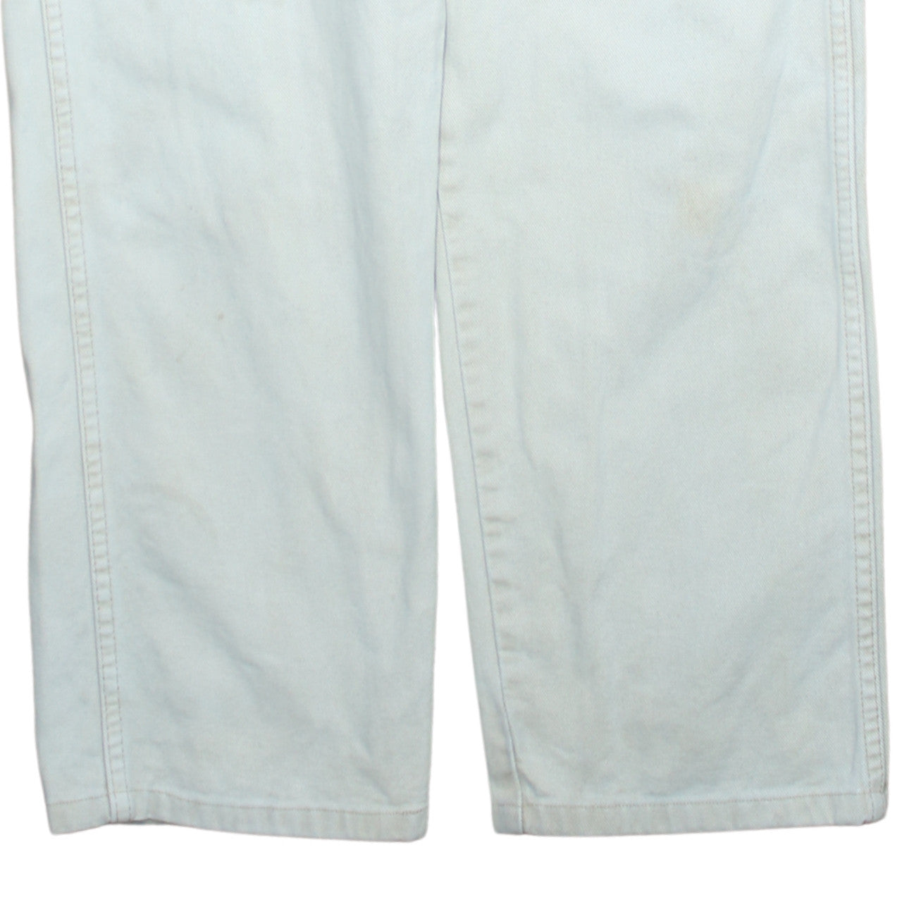 Wrangler Men's White Straight Leg Denim Jeans 34x30 Cotton Vintage