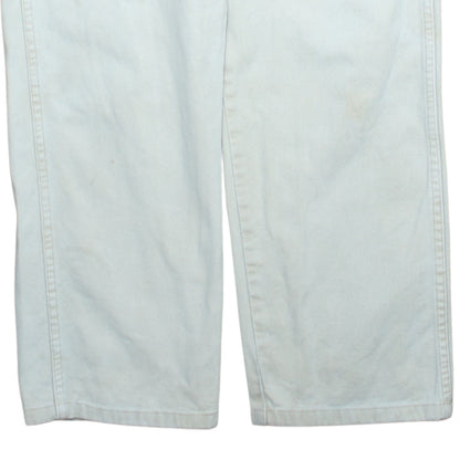 Wrangler Men's White Straight Leg Denim Jeans 34x30 Cotton Vintage