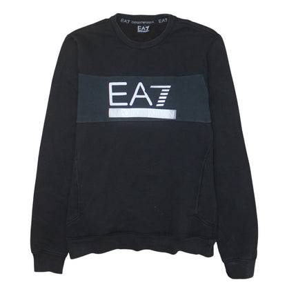 Emporio Armani EA7 Men's Black Logo Sweatshirt M Pullover