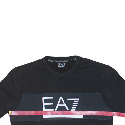 Emporio Armani EA7 Men's Black Logo Sweatshirt M Pullover