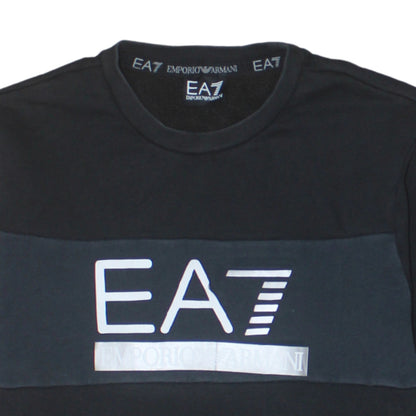 Emporio Armani EA7 Men's Black Logo Sweatshirt M Pullover