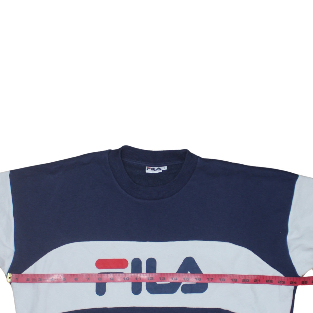 FILA Womens Navy Red Colourblock Crew Neck Sweatshirt Size S